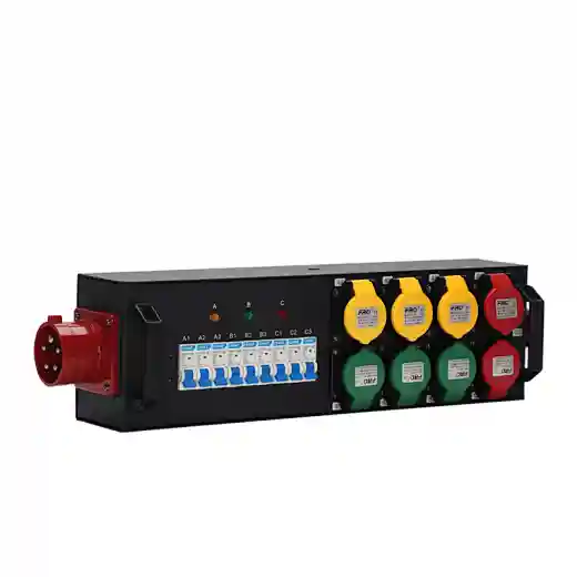 9 Road Waterproof 16A Output 32A 5pin Input Power Distributor